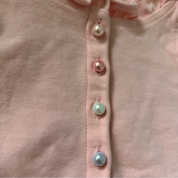 Janie and Jack Pink Pearl Shift Dress Diaper Set 6-12 Months - Picture 3 of 9